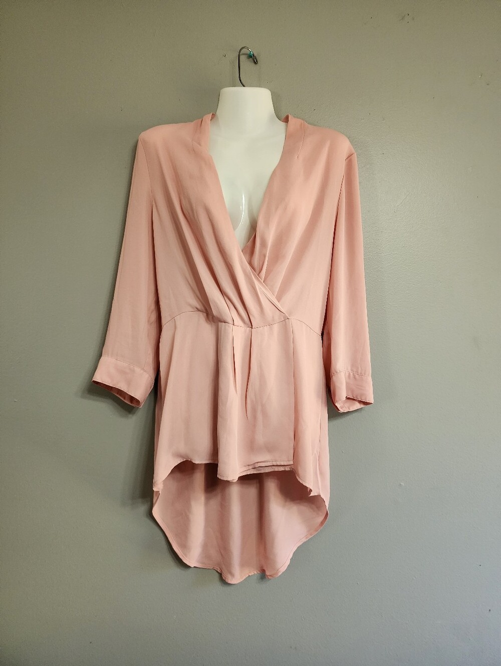7th Avenue Blush Pink Surplice Tunic Top